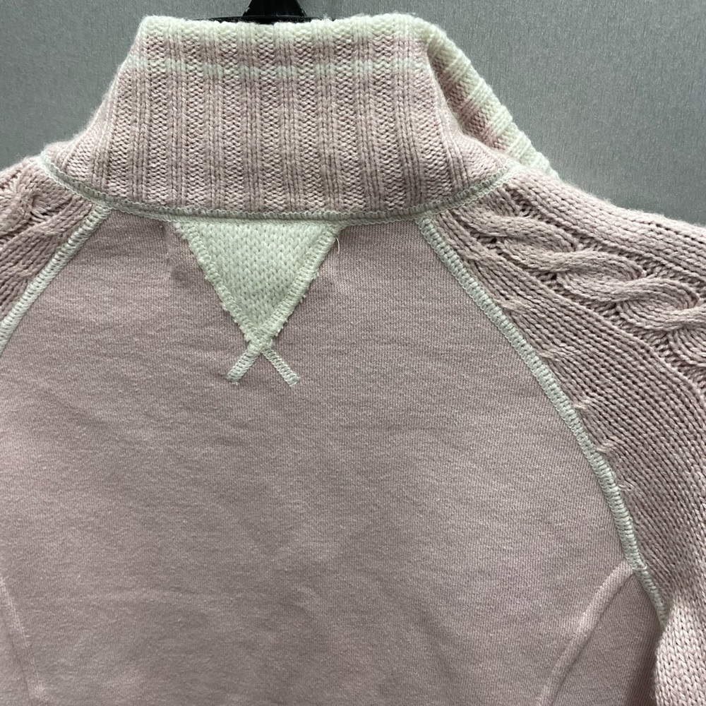 ROXY pink & white full zip sweater/sweatshirt - Picture 8 of 12
